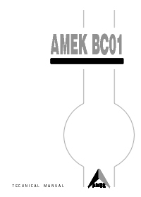 AML-13-034 - Technical Manual: AMEK BC01