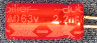 DU-09-006 - Capacitor: 2.2uF 63v 105C Radial