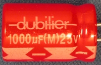 DU-09-012 - Capacitor: 1000uF 25v 105C Radial