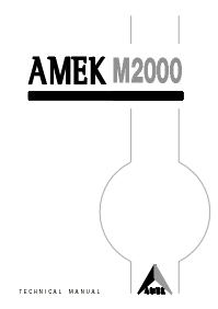 AML-13-023 - Technical Manual: AMEK M2000