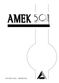 AML-13-018 - Technical Manual: AMEK 501