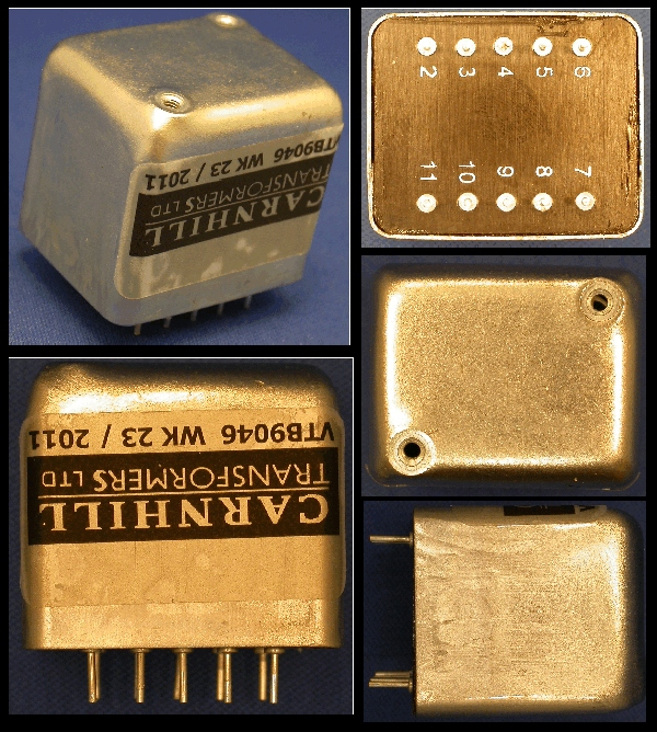 CA-18-VTB9046M - Transformer: Audio Input (Line Level) - MuMetal Can CA-18-VTB9046M - Transformer: Audio Input (Line Level) - MuMetal Can