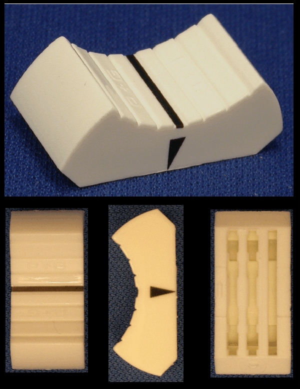 PG-02-P39139/1- Fader Knob: White (with black Line) - 11mm wide