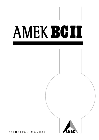 AML-13-007 - Technical Manual: AMEK BCII