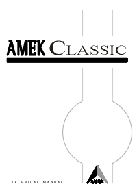 AML-13-020 - Technical Manual: AMEK Classic