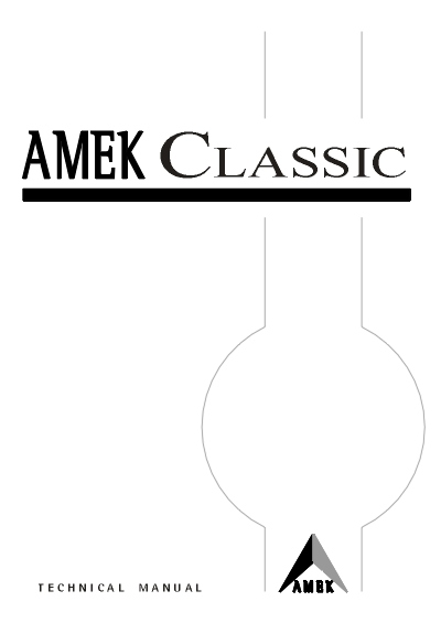 AML-13-020 - Technical Manual: AMEK Classic