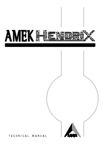 AML-13-012 - Technical Manual: AMEK Hendrix