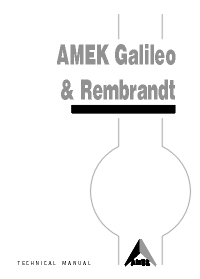 AML-13-019 - Technical Manual: AMEK Rembrandt / Galileo