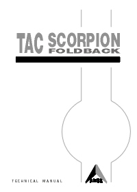 AML-13-025 - Technical Manual: TAC Scorpion I (Foldback)