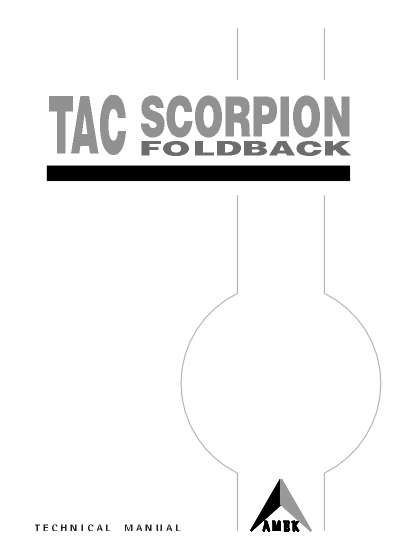 AML-13-025 - Technical Manual: TAC Scorpion I (Foldback)