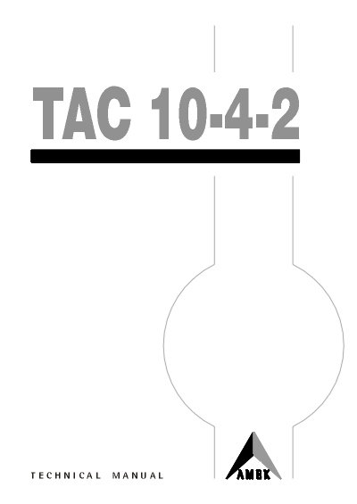 AML-13-021 - Technical Manual: TAC 10-4-2 AML-13-021 - Technical Manual: TAC 10-4-2